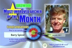 Most Improved Archer of the Month 2017