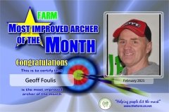 MOST IMPROVED ARCHER OF THE MONTH 2021